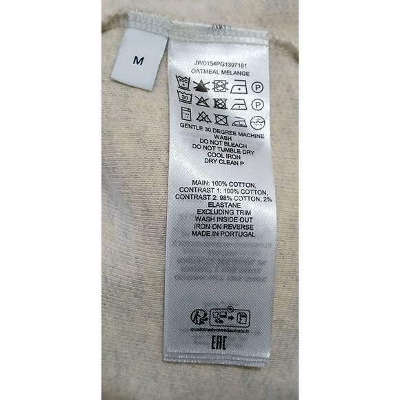 J wanderson mens large beige hoodie pullover sweatshirt cream - Picture 9 of 9